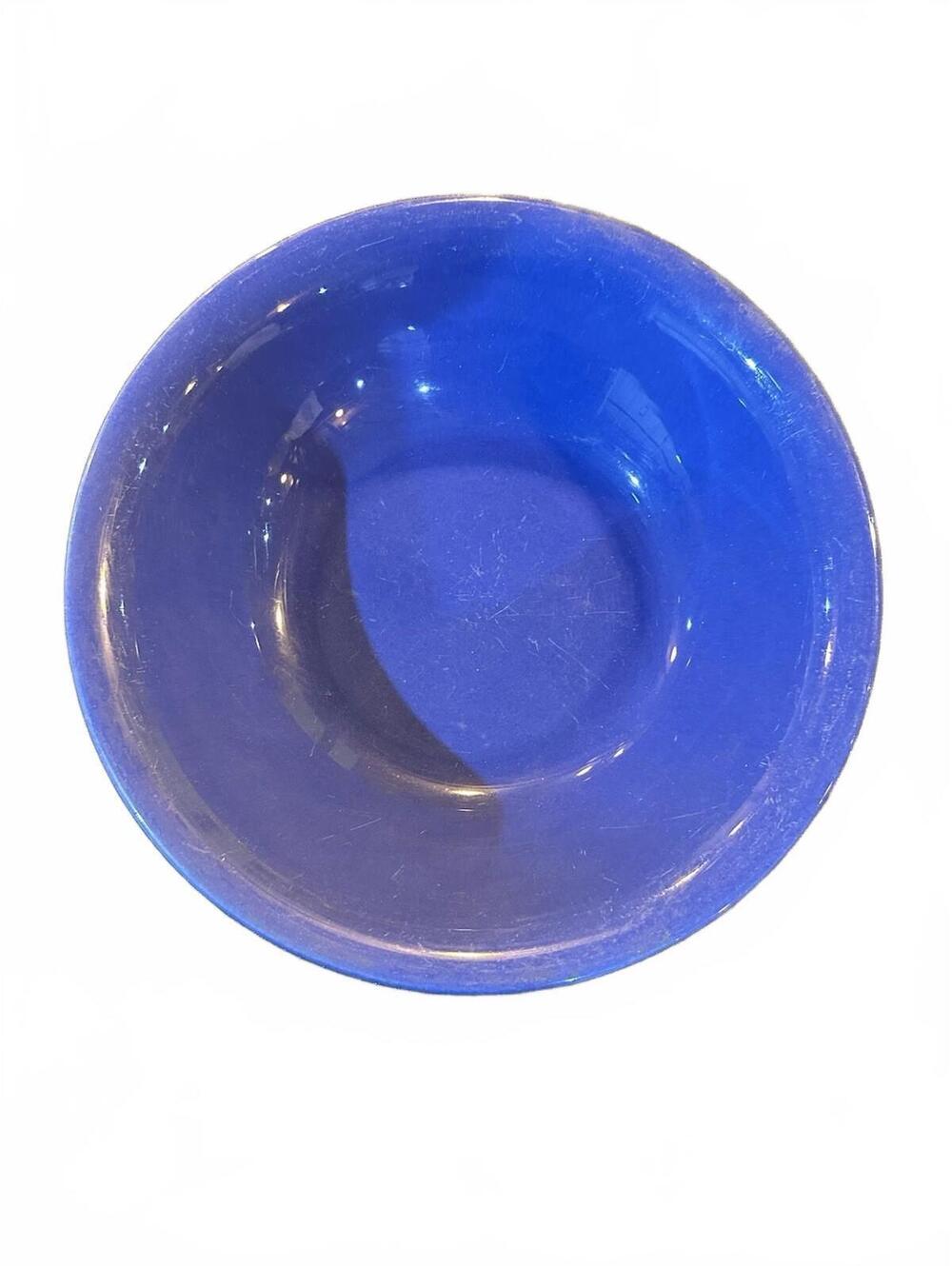 Vintage Metlox Poppytrail Blue Pottery Bowl 8" USA